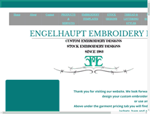 Tablet Screenshot of engelhauptembroidery.com